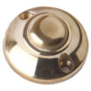 JSB-Kn-20. Кнопка наклад. Полированный анодированный дюрал под золото. Желтая подсветка по контуру.