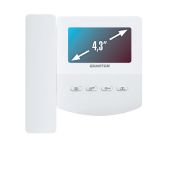 QM-433C Цветной 4-x проводный, 4.3’’ TFT LCD (320х240) видеодомофон. Подключения двух вызывных панел