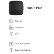 Ajax Hub 2 Plus (black) GSM + Ethernet+ WiFi