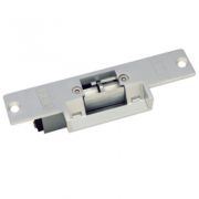 YS-130NО-S Электрозащелка с датчиком состояния двери, врезная, короткая планка, NO - без питания отк